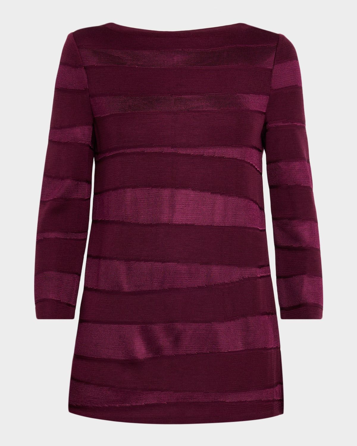 Horizontal Striped Tonal Knit Tunic
