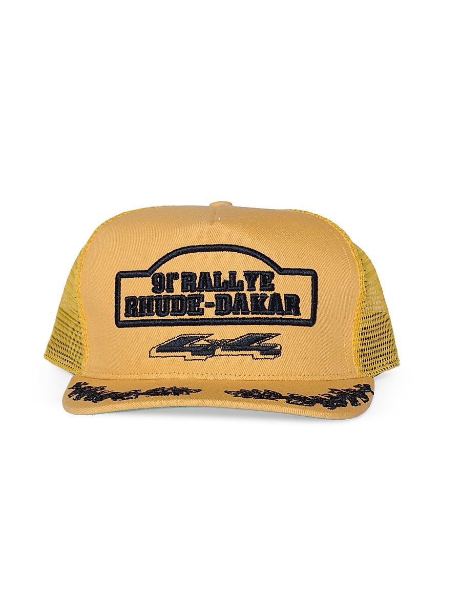 Men's 4x4 Rally Crest Trucker Hat - Yellow Black