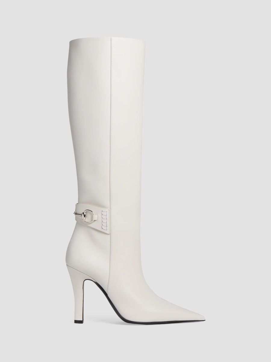 Gucci Women's Goa Leather Boots - White - Size 8