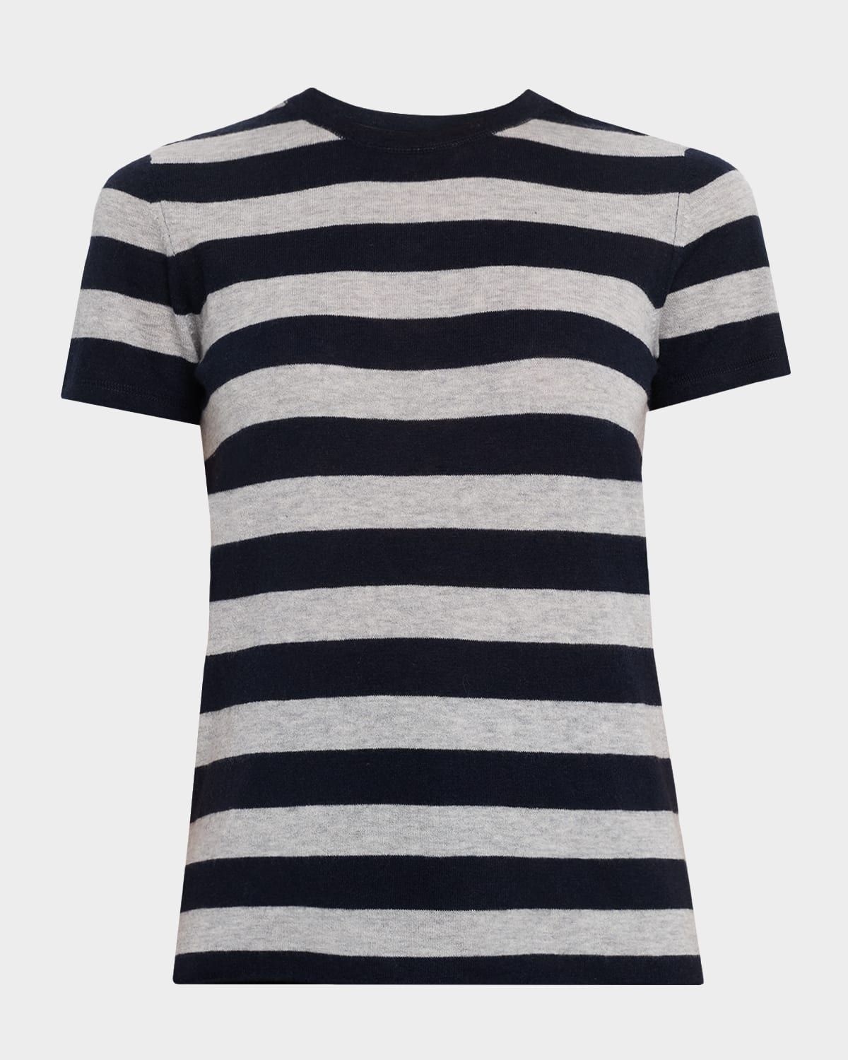 Machine Washable Cashmere Striped T-Shirt