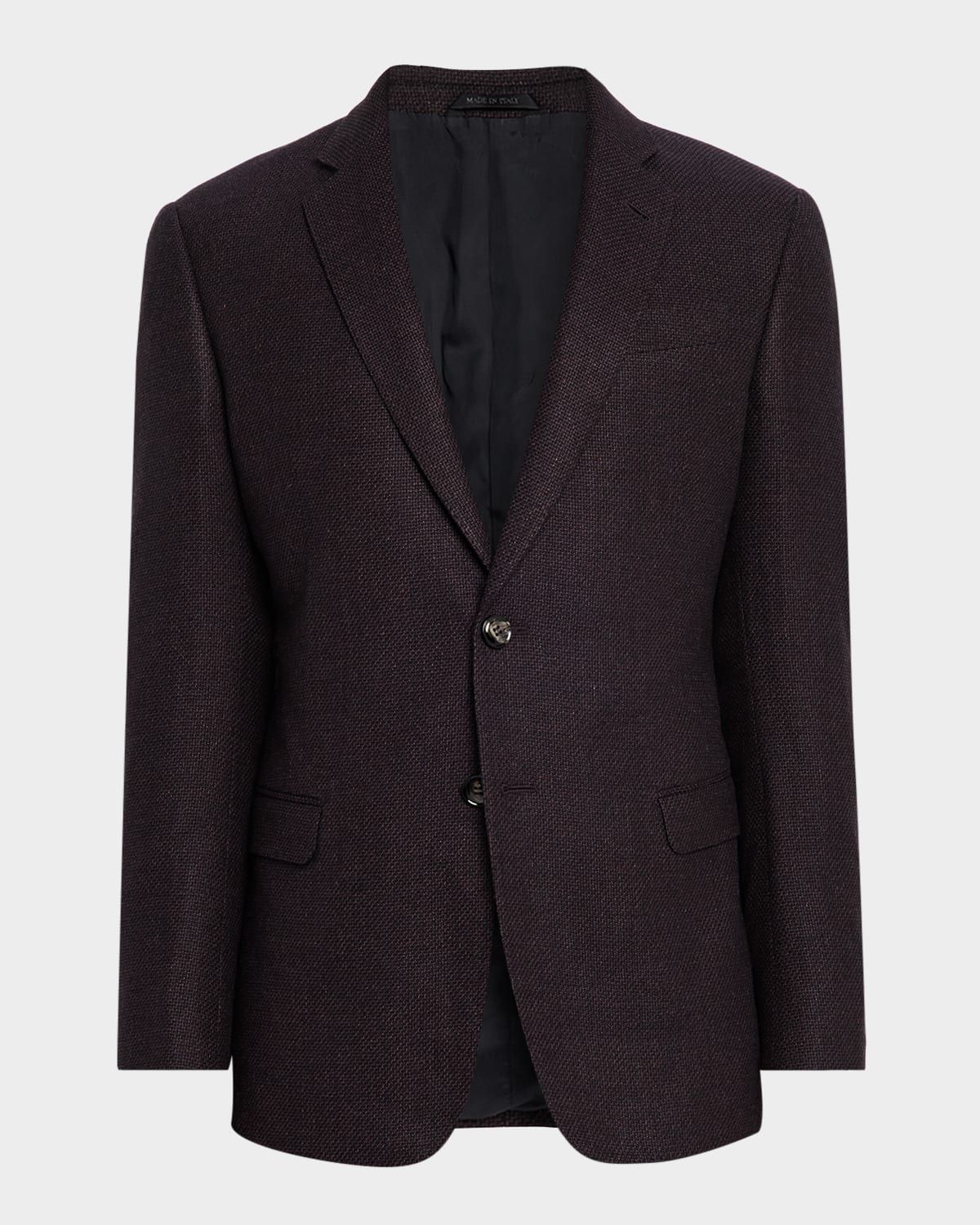 Men & apos;s Micro Grid Textured Blend Sport Coat