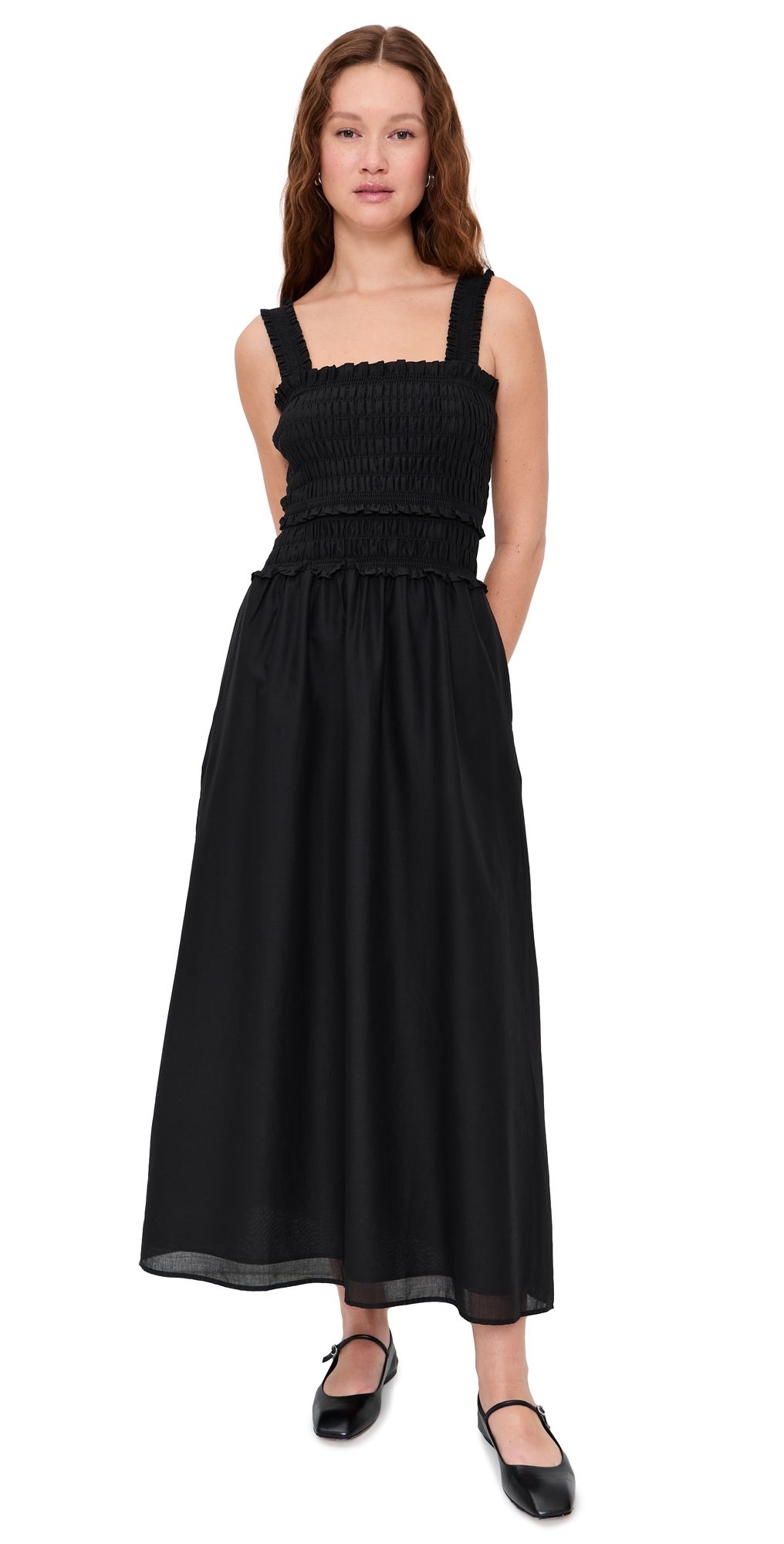 Hill House Home The Azalea Maxi Nap Dress Black XS