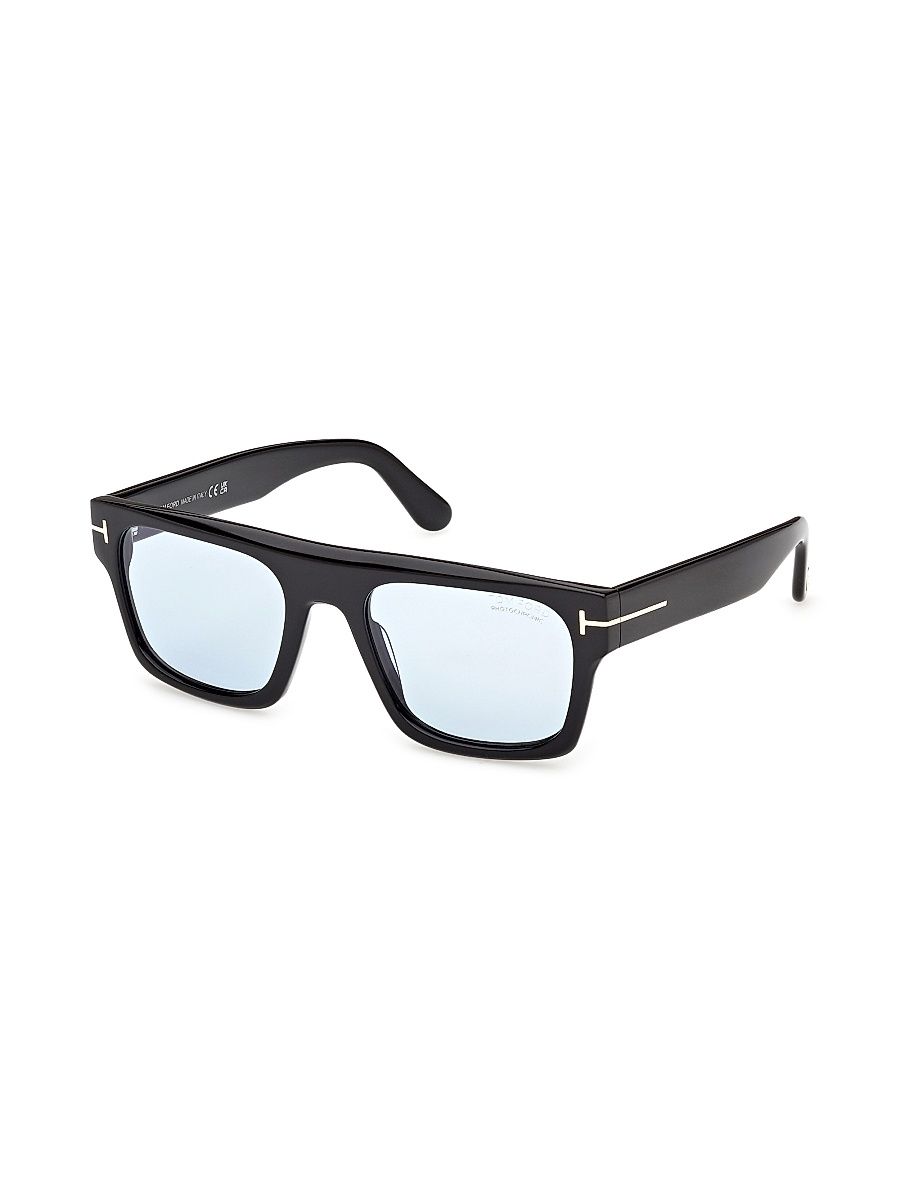Women's Cyrus 53MM Rectangular Sunglasses - Black Blue