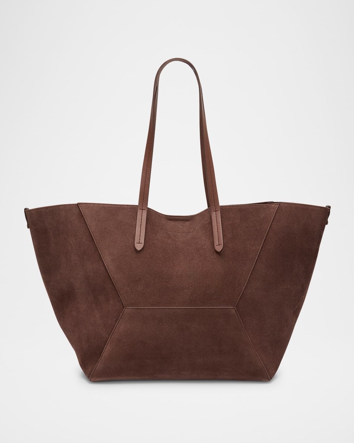 Duo Medium Suede Shopper Tote Bag