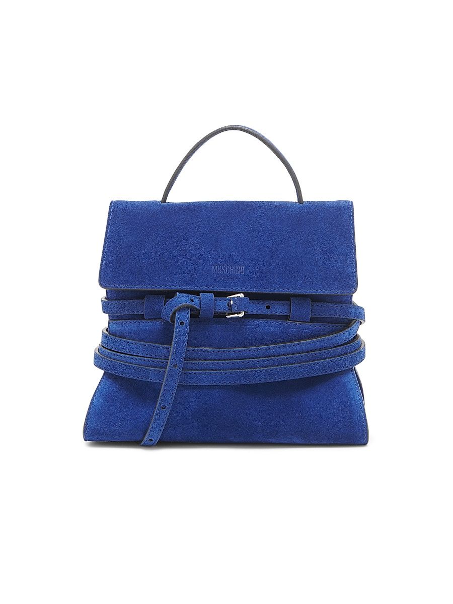 Women's Mini Tie Me Suede Top Handle Bag - Blue