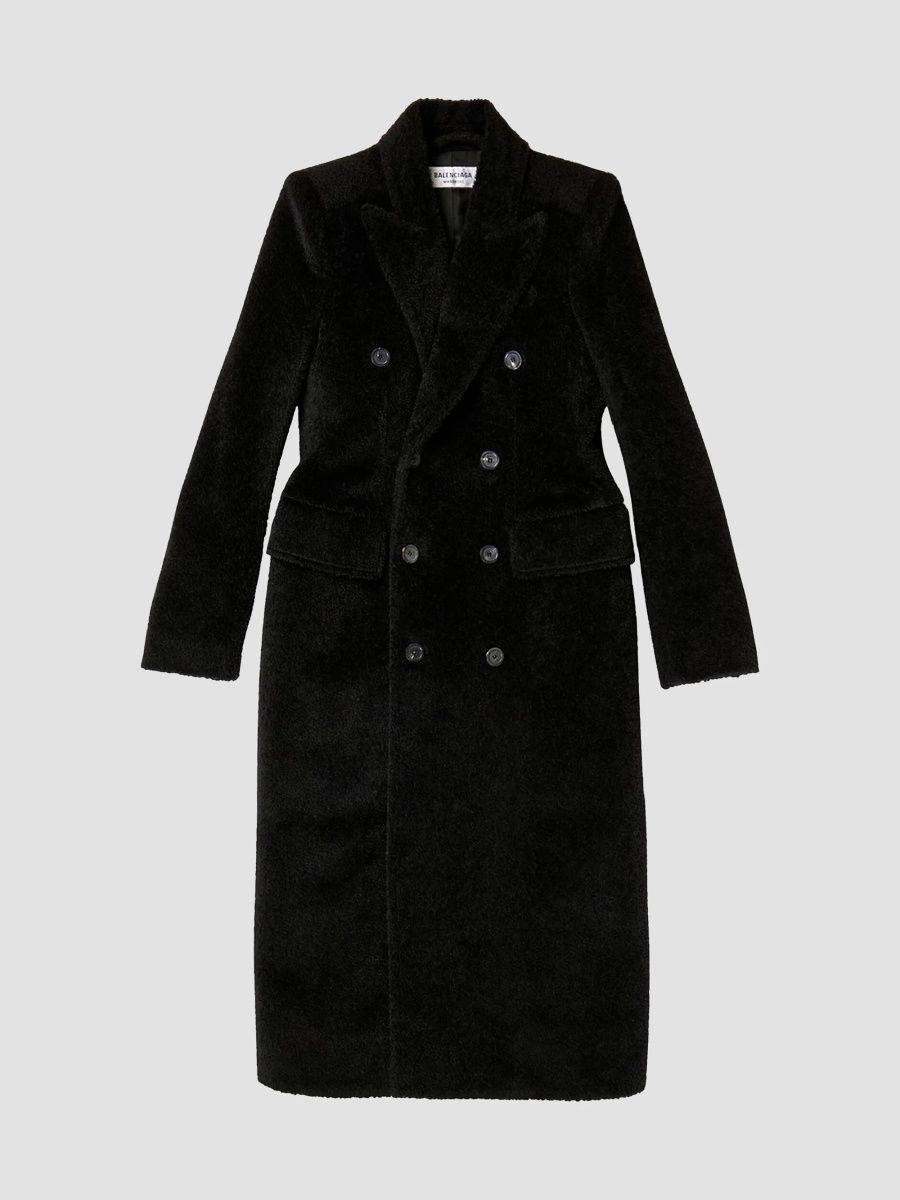 Balenciaga Women's Hourglass Coat - Black - Size 2