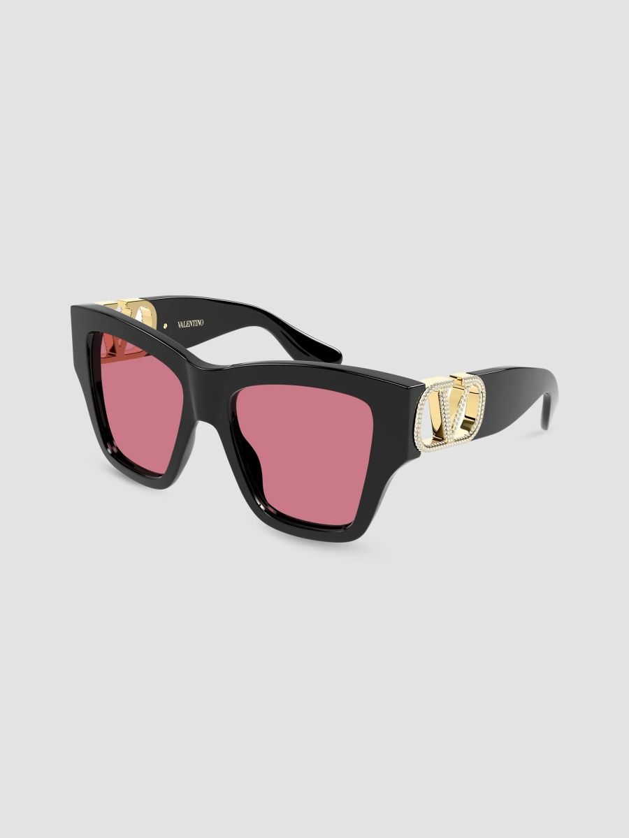 Valentino Women's V Logo Vg0052S V Combi 53MM Crystal Butterfly Sunglasses - Black