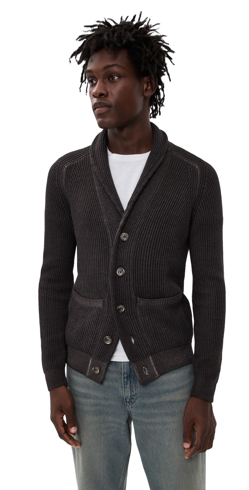 Fedeli Shawl Cardigan Sweater Chocolate 50