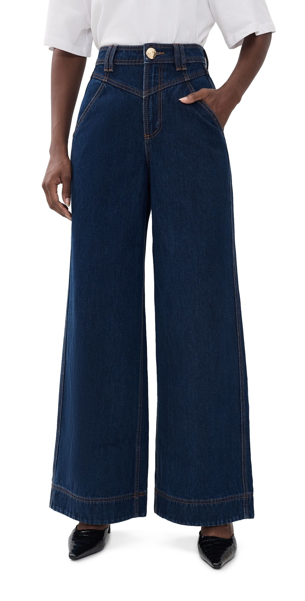 Aje Seren Denim Jeans DARK CLASSIC WASH 8