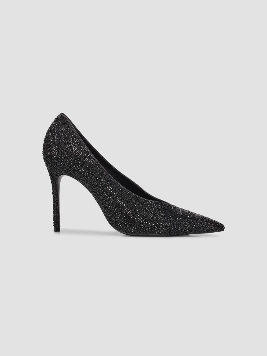 Schutz Women's Claudia Glam 100MM Embellished Pumps - Black - Size 11