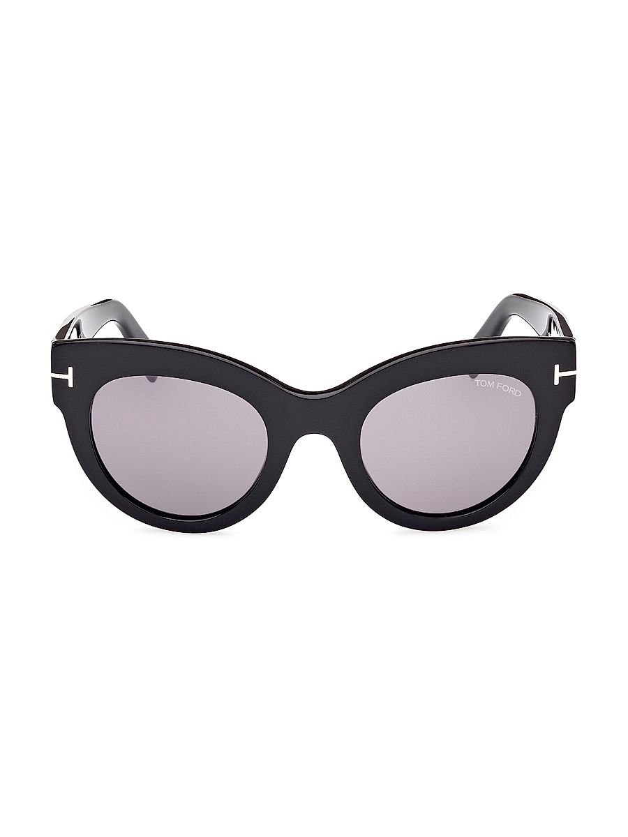 Women's Lucilla 51MM Cat-Eye Sunglasses - Black Silver