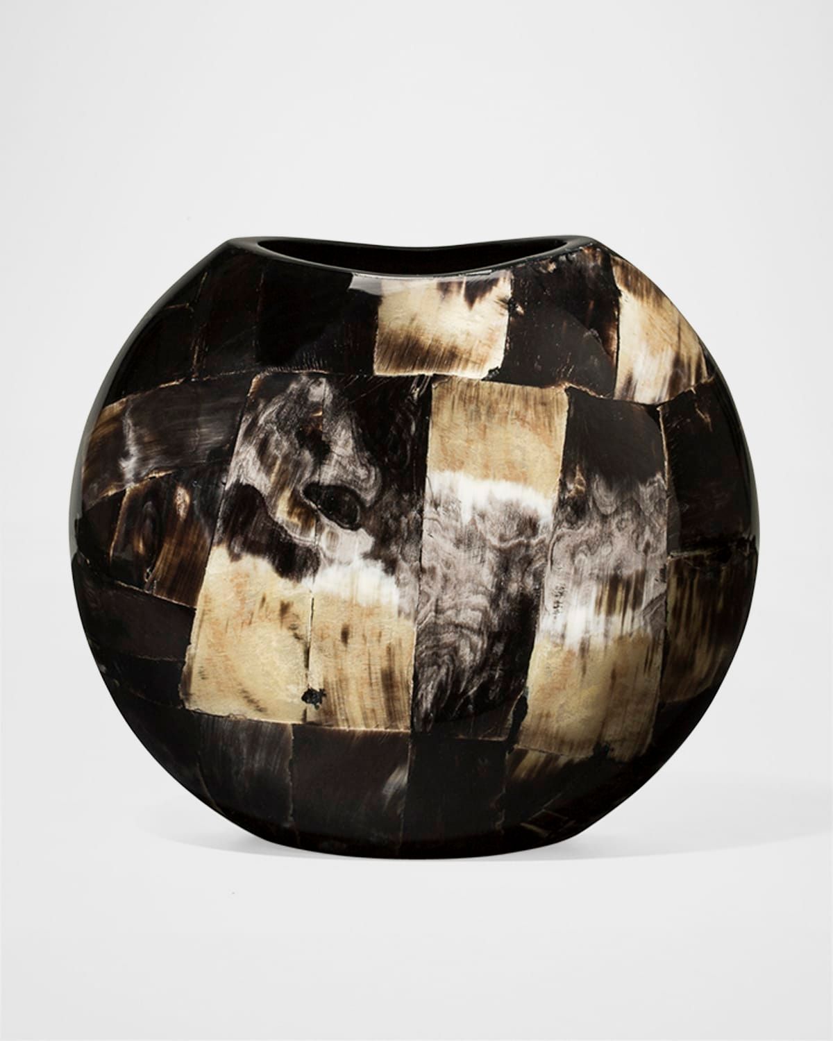 Horn Veneer Symmetry Small Vase