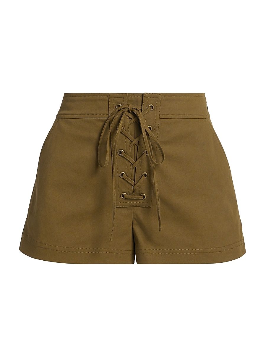 Women's Leon Lace-Up Relaxed Shorts - Hazel - Size 12