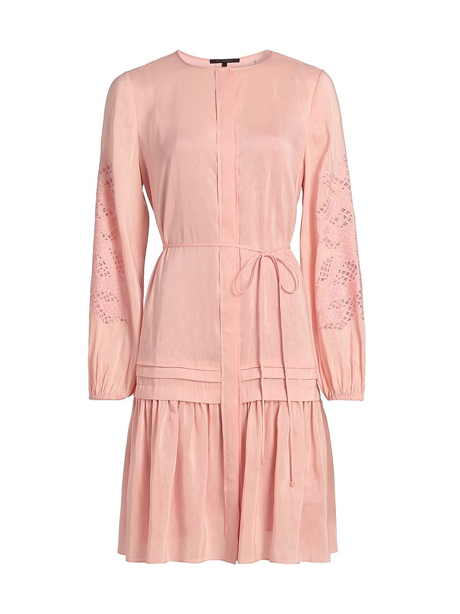 Women's Carrie Linen-Silk Midi-Dress - Quartz - Size XXL