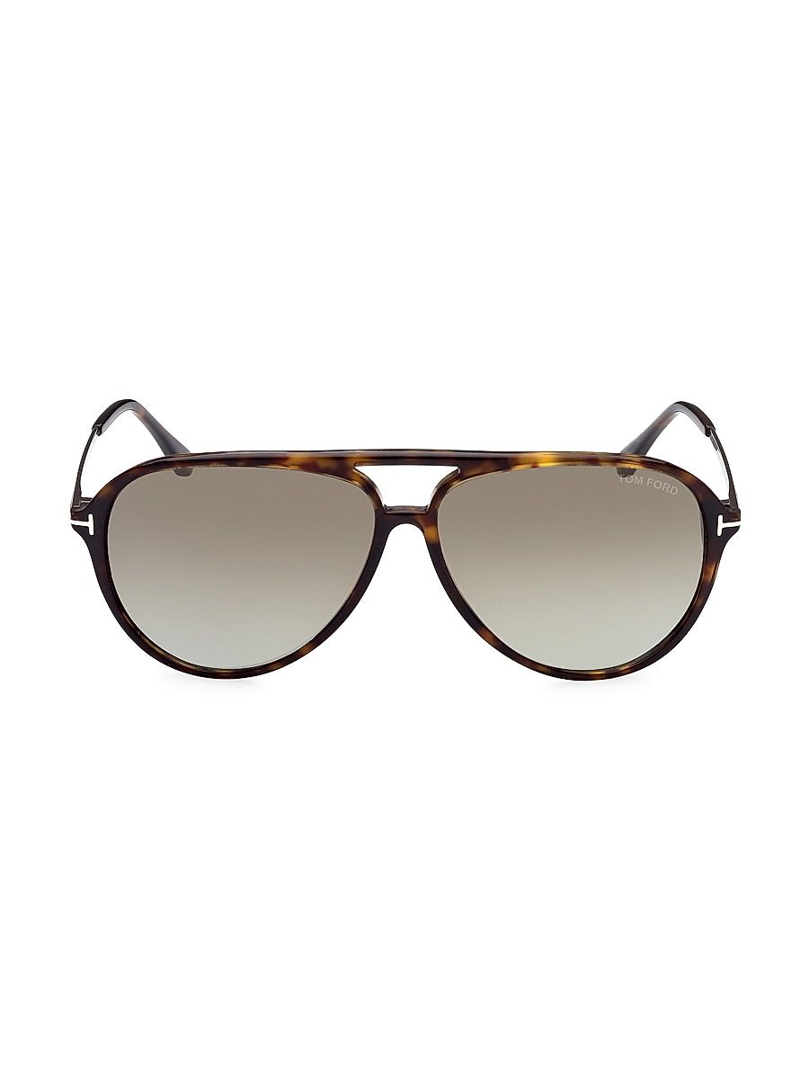 Men's Samson Havana 62MM Pilot Sunglasses - Dark Havana