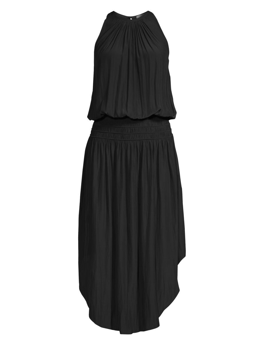 Ramy Brook Women's Audrey Blouson Midi-Dress - Black - Size Large