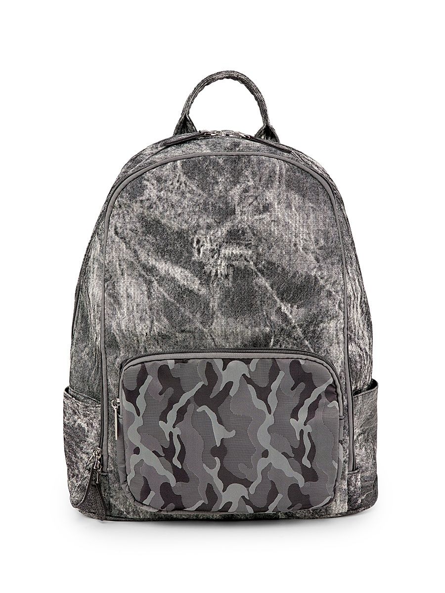 Kid's Denim Camo Backpack - Black Denim