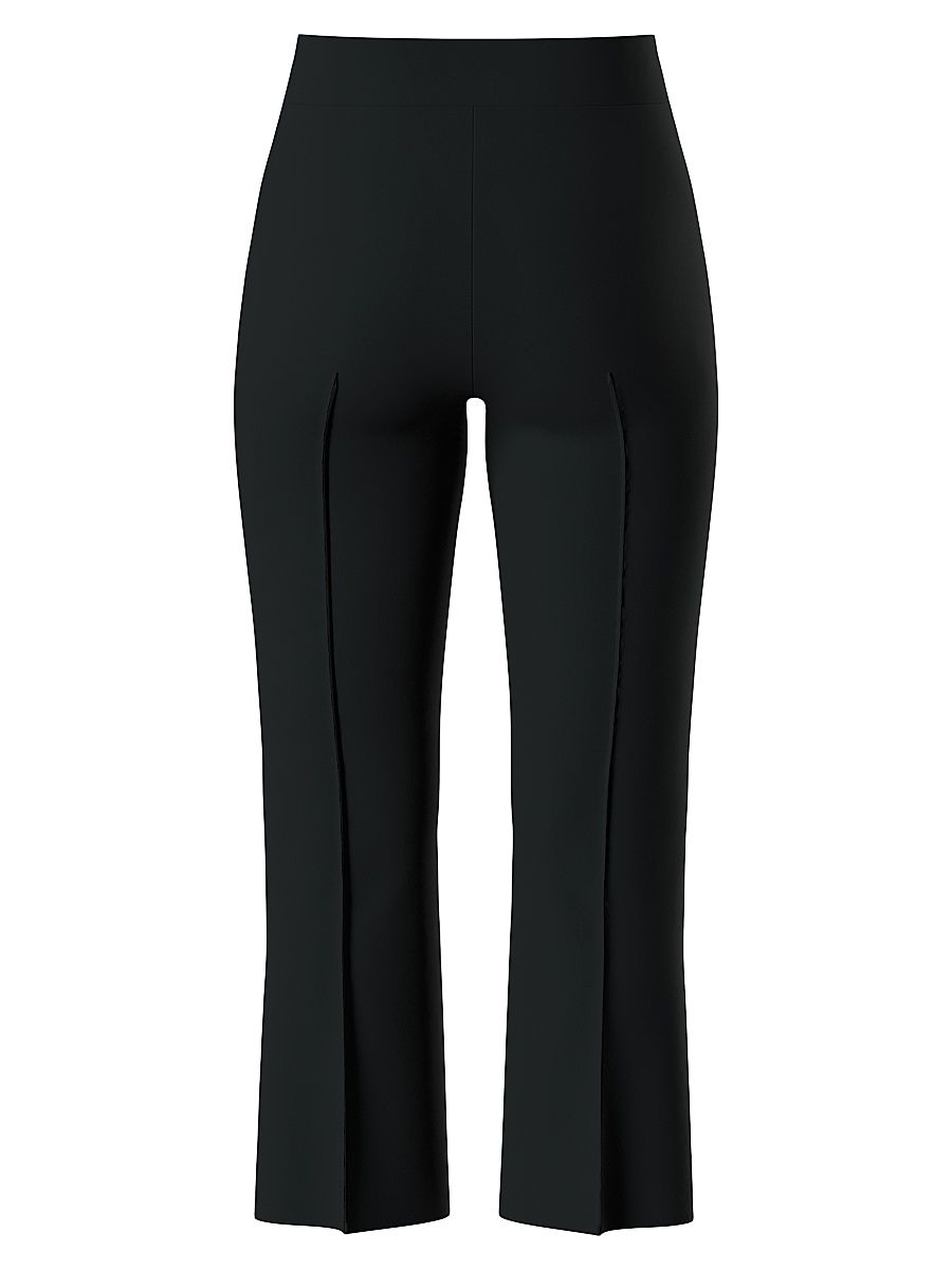 Women's Neoprene CEO Pintucked Crop Pants - Black - Size XL