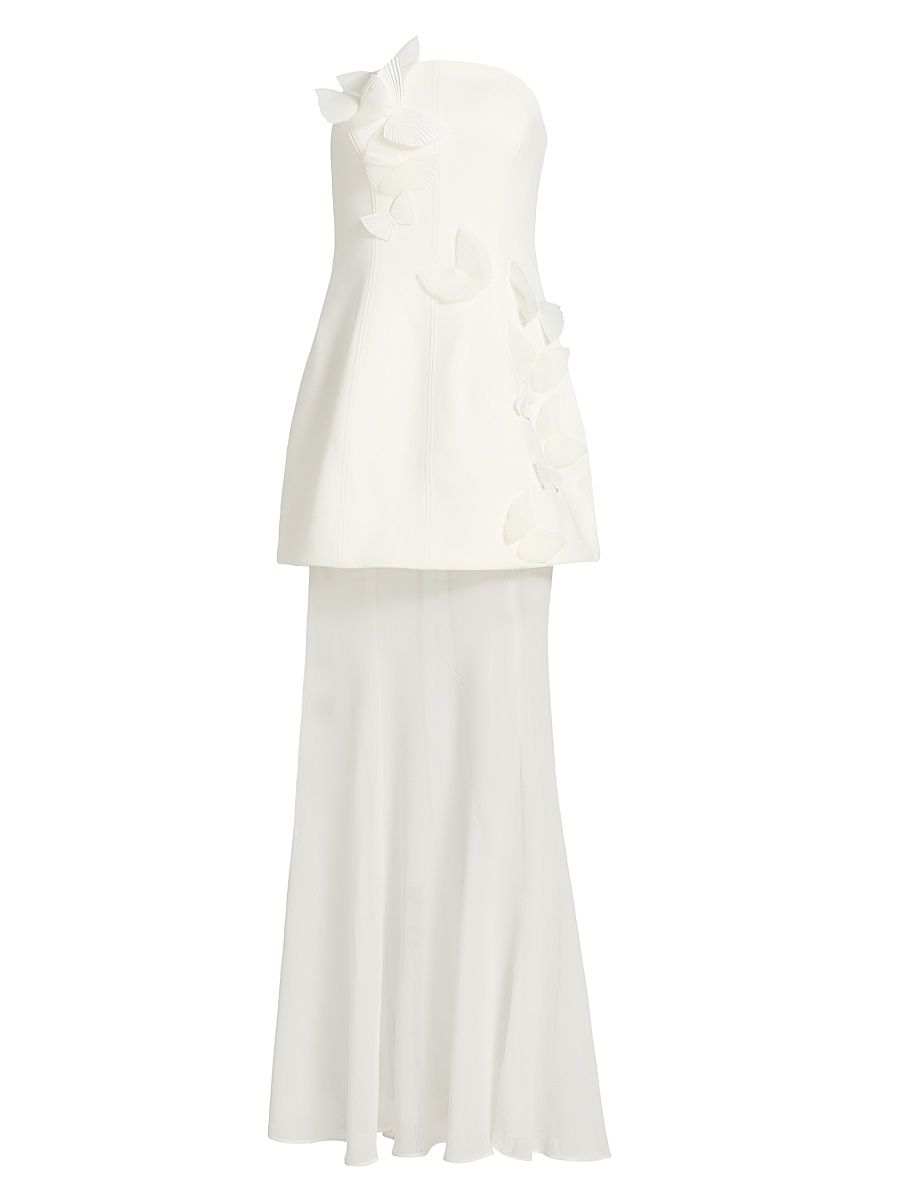 Women's Culloden Sculpted Appliqué Gown - Ivory - Size 12