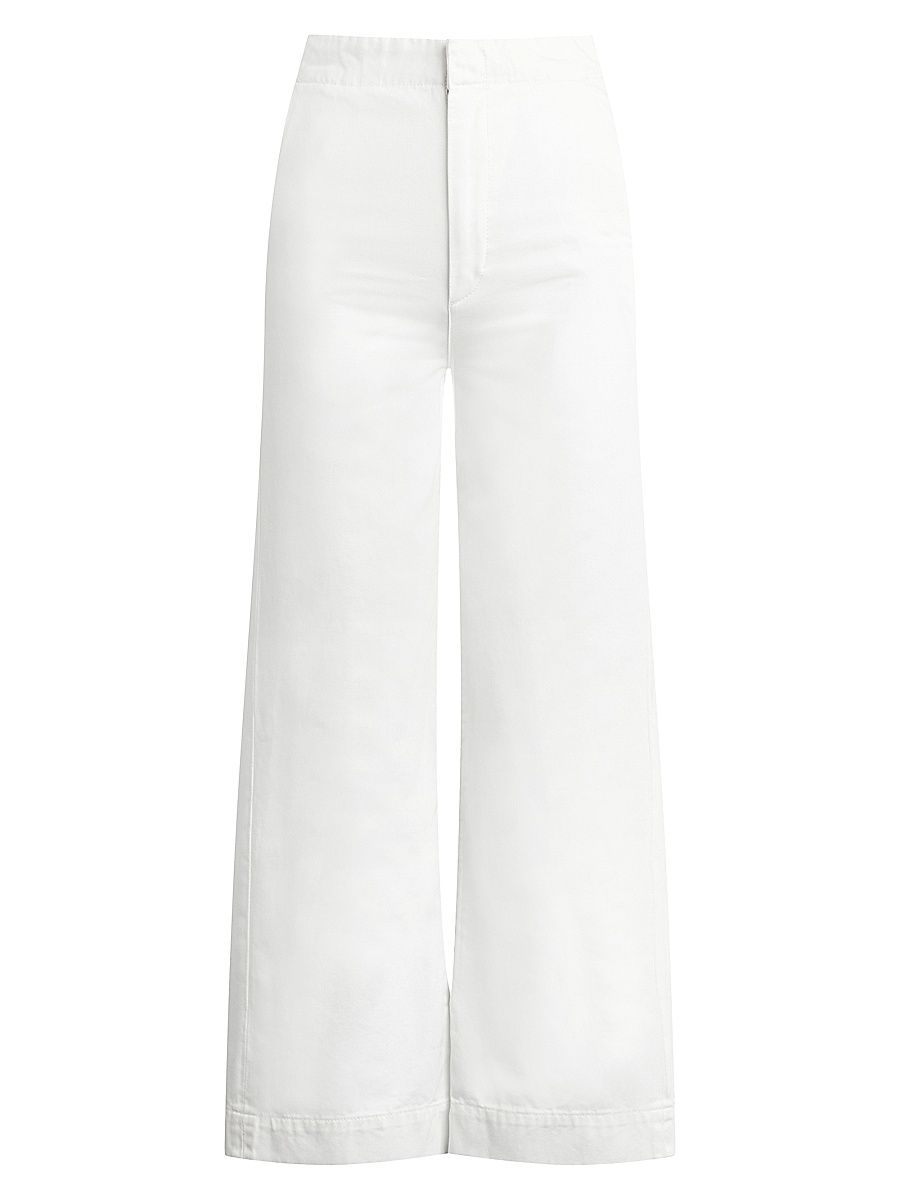Women's The Clean Denim Ankle-Length Trousers - White - Size 32