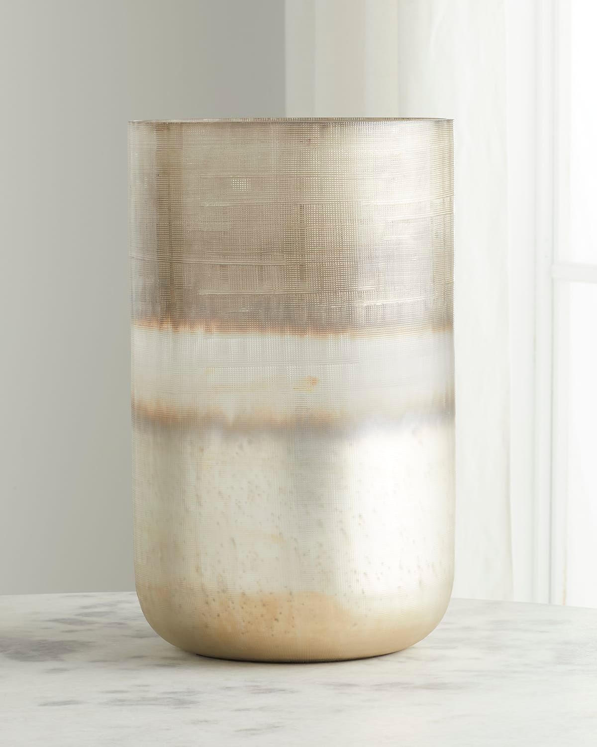 Large Seabrook Glass Vase - 16.8"