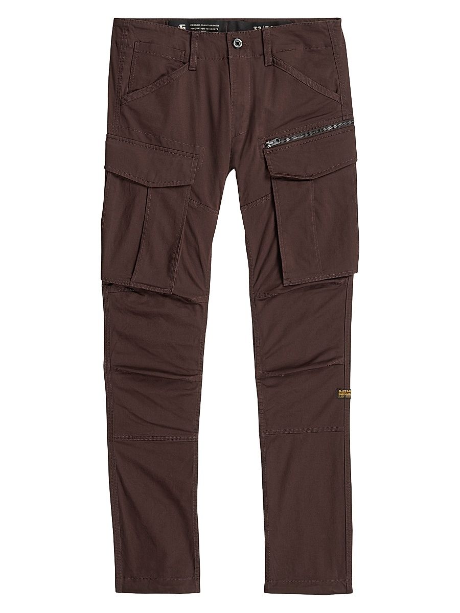 Men's Rovic Zip 3D Tapered Low-Rise Pants - Chocolate Plum - Size 38