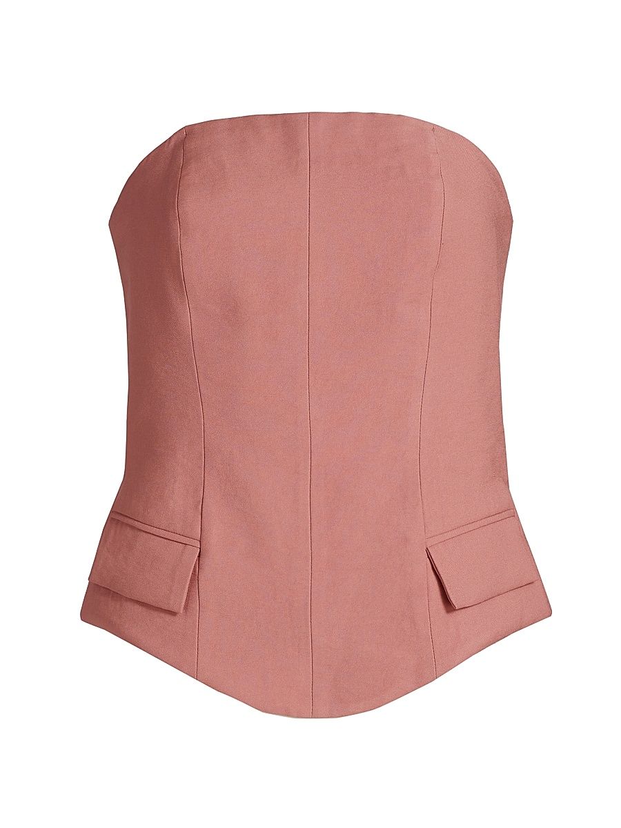 Women's Georgia Tailored Strapless Top - Mauve - Size XL
