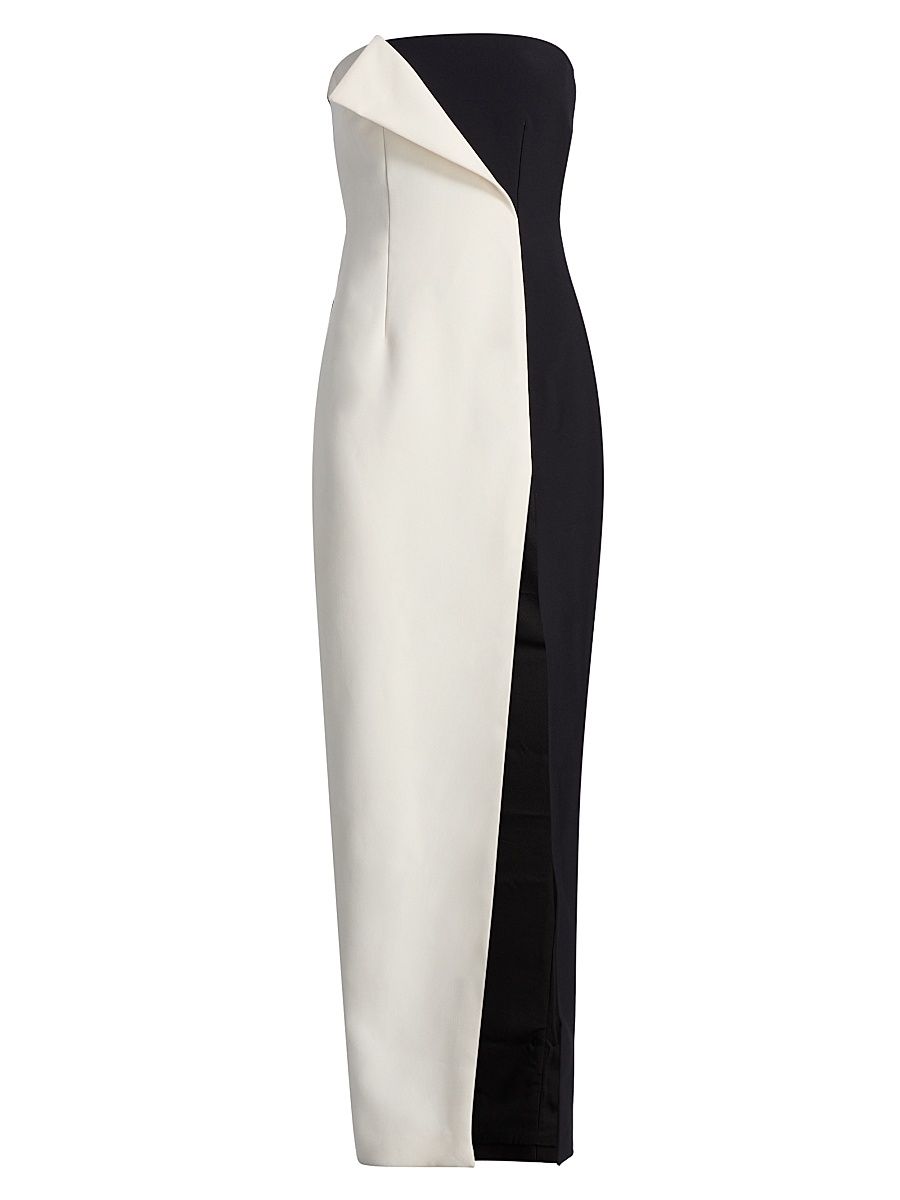 Women's River Split Maxi Dress - Black Ivory - Size Medium