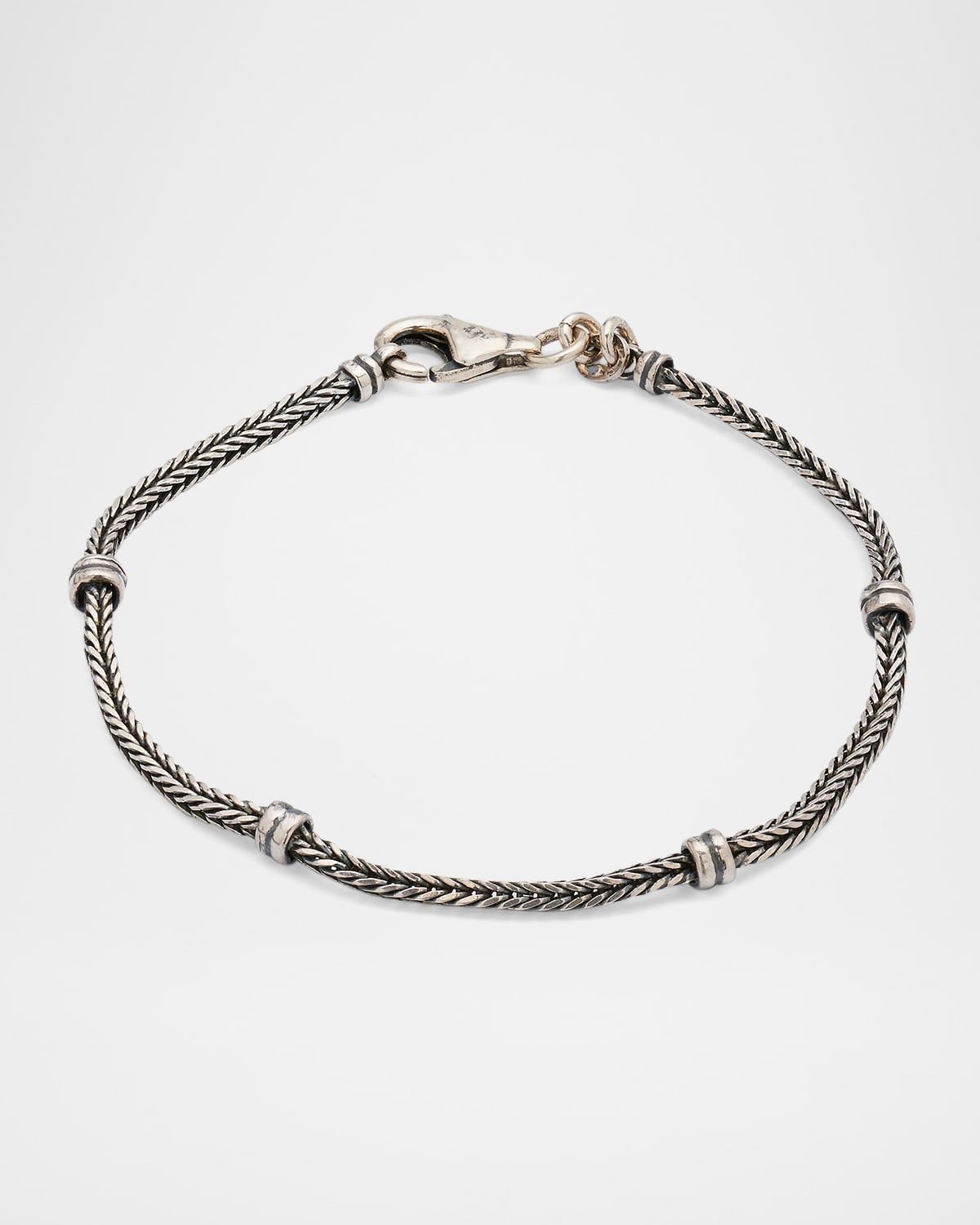 Men & apos;s Sterling Silver Herringbone Bracelet