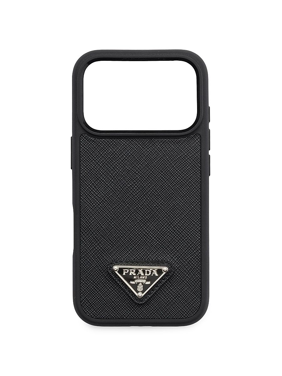 Saffiano Leather Case for iPhone 17 Pro - Black