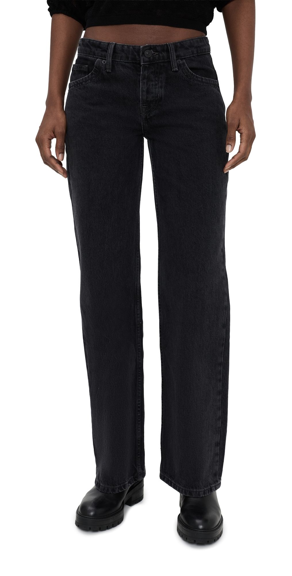 Free People Tennessee Boyfriend Jeans Hideaway Black 31