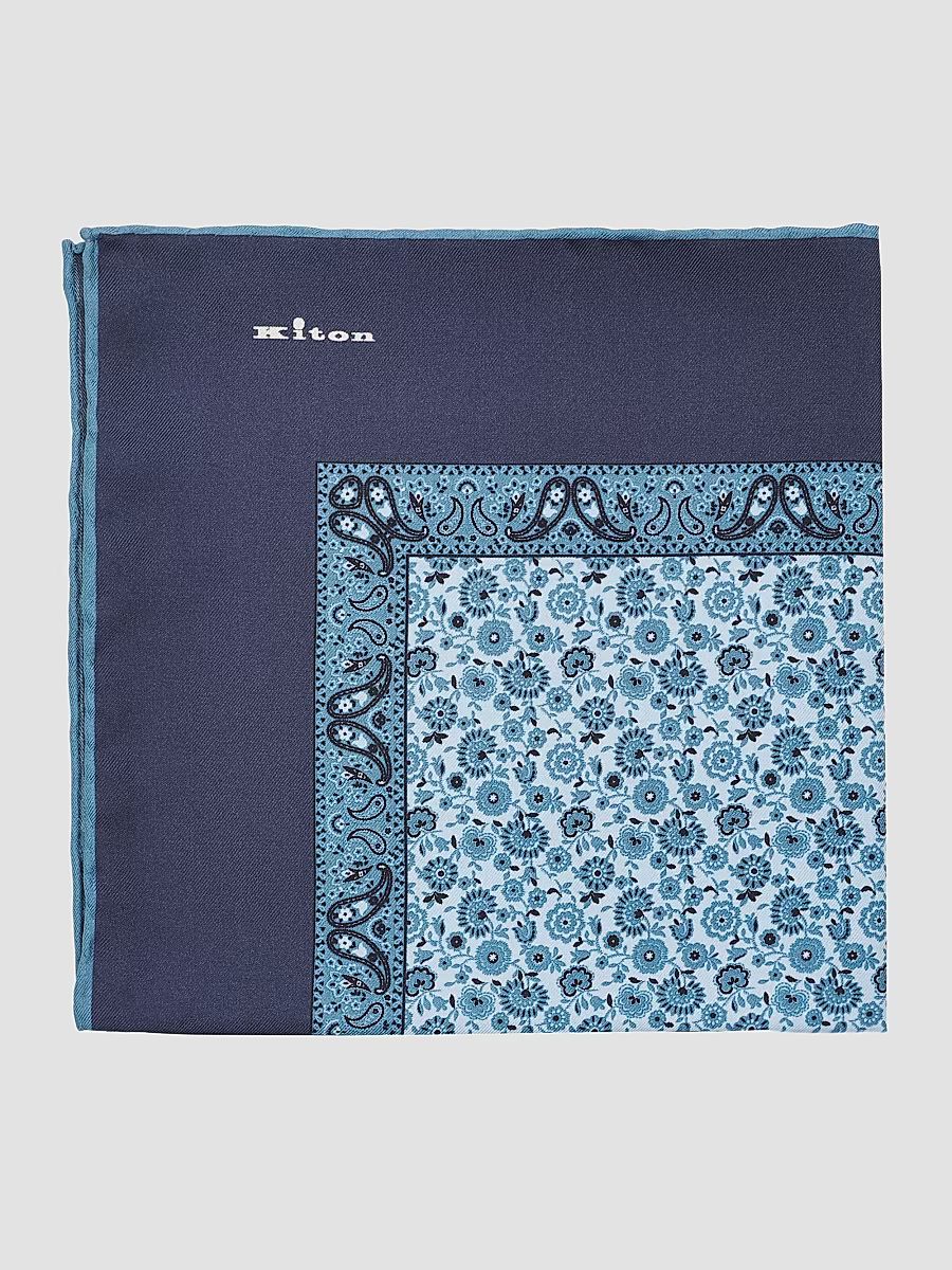 Men's Silk Pocket Square - Blue