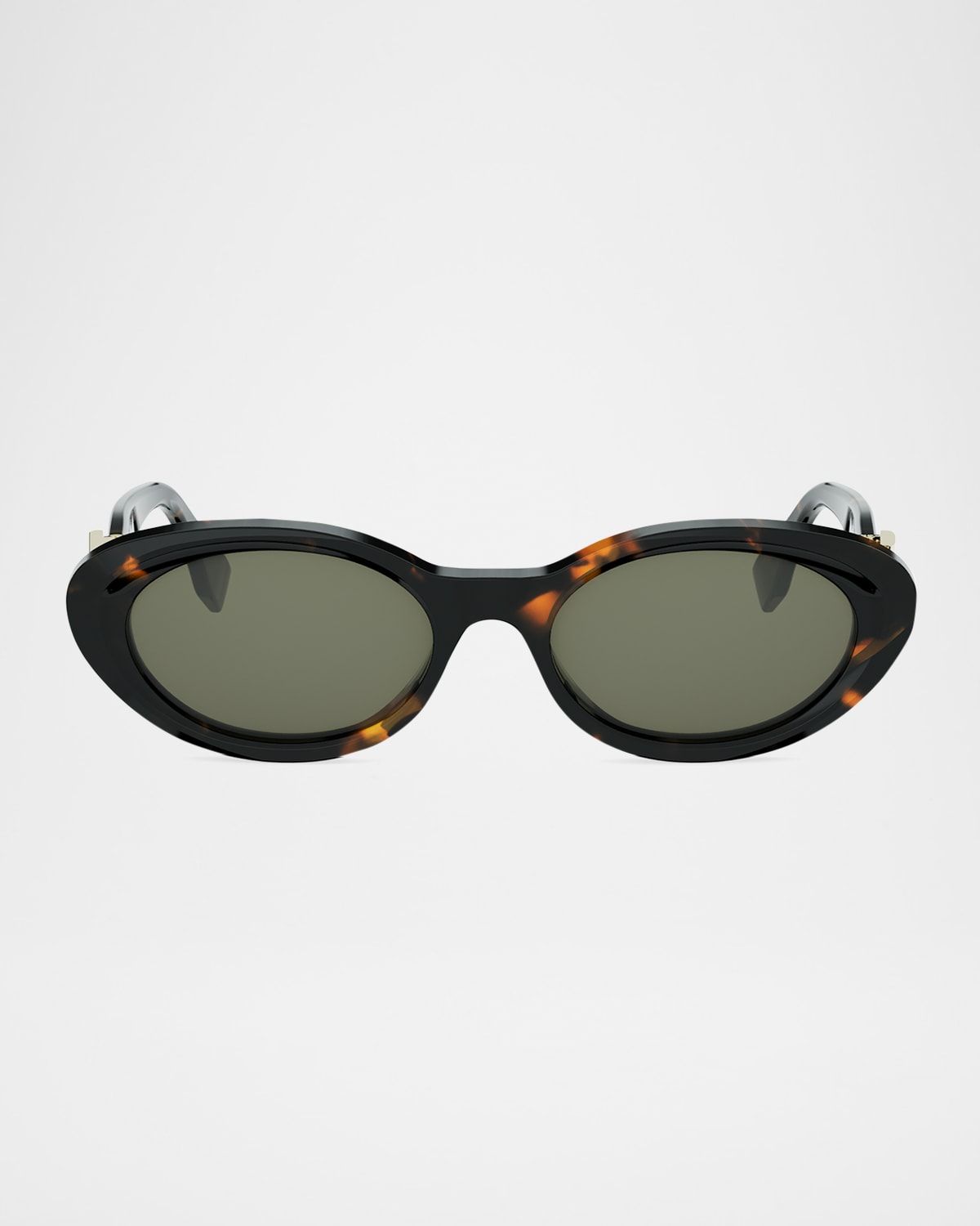 FF Diamonds Oval Havana 53mm Sunglasses