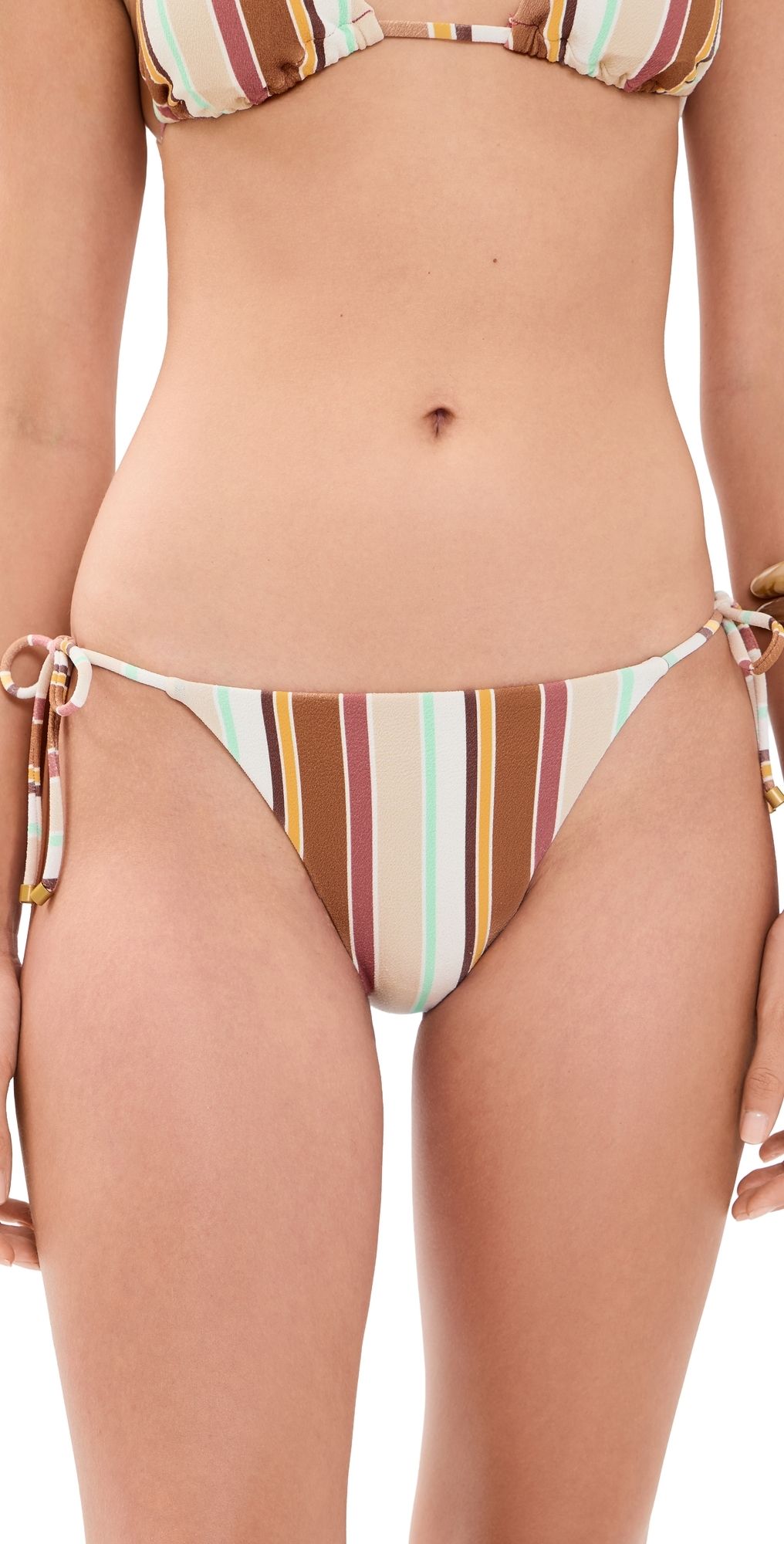Vitamin A Elle Tie Side Bottoms Sand Dunes Stripe XL