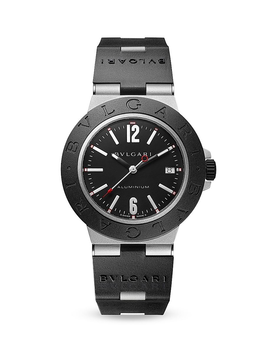 Aluminium, Titanium & Rubber Strap Watch - Black