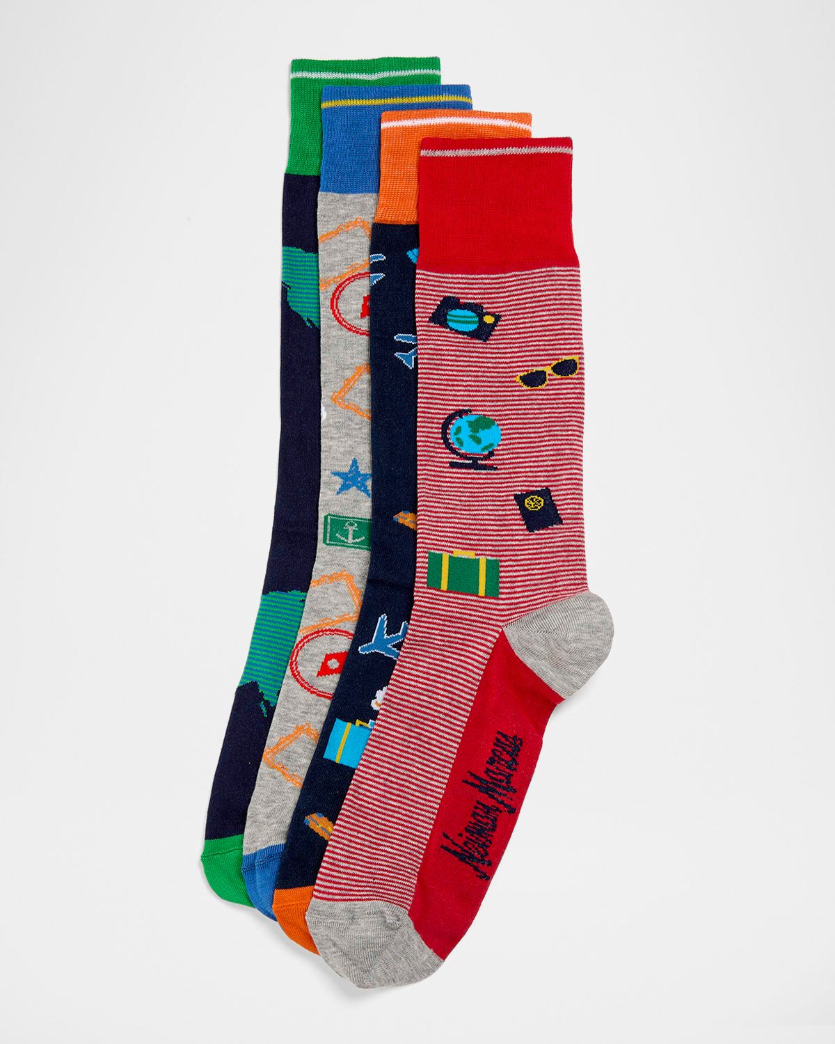 Men & apos;s Travel 4-Pack Crew Socks, Boxed Gift Set