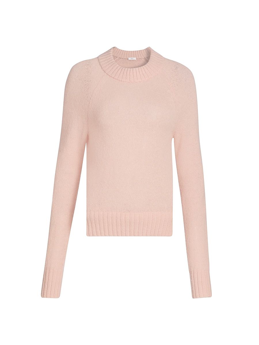 Women's Frankie Alpaca-Blend Crewneck Sweater - Soft Pink Blush - Size XL
