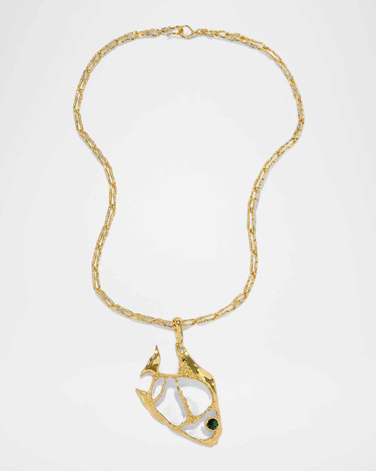 Liquid Lucite Angelfish Pendant Necklace