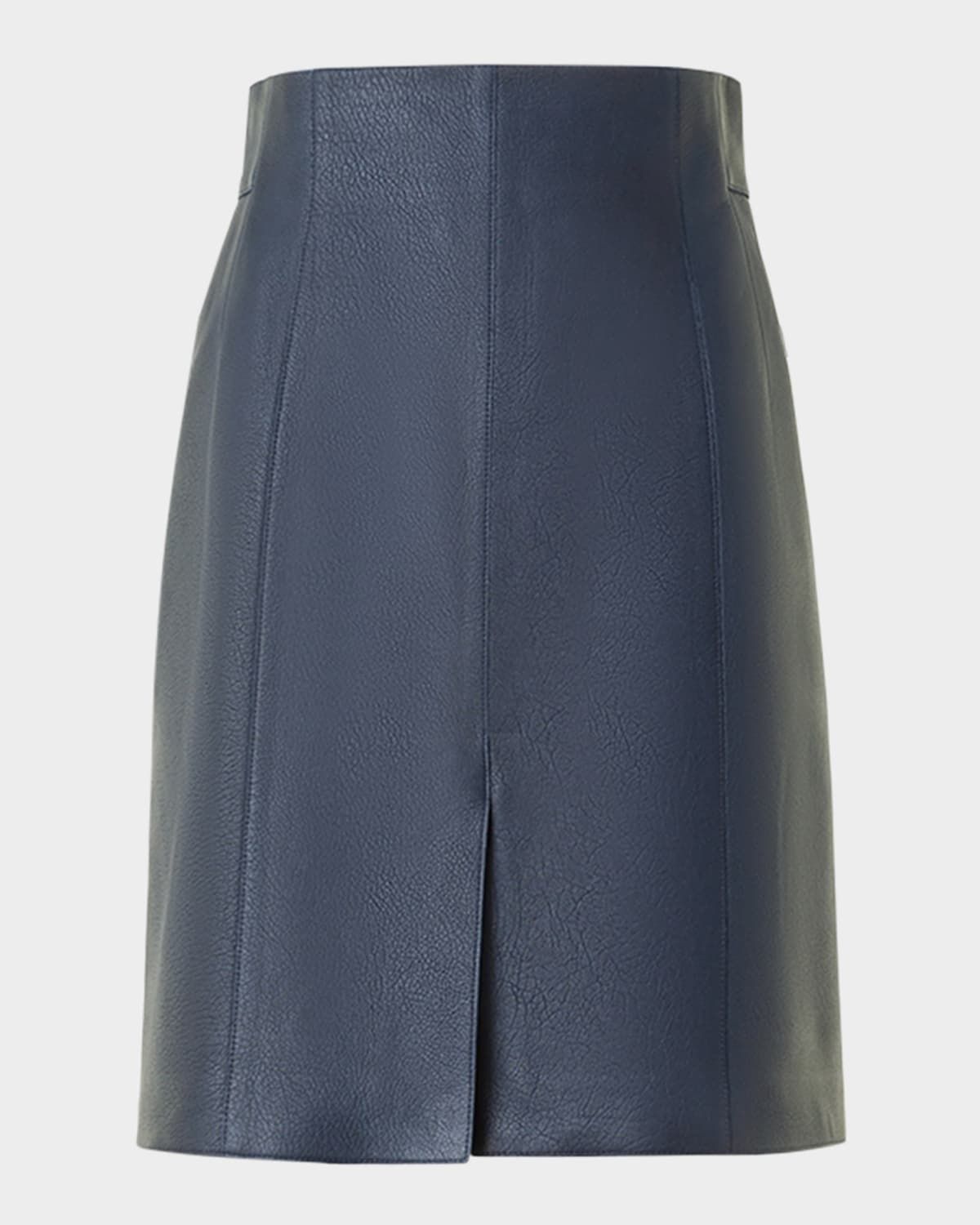 Lamb Nappa Leather A-Line Skirt