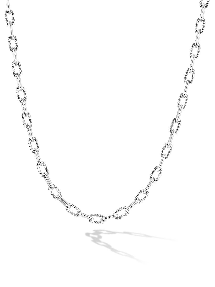 Women's Madison Chain Necklace in Sterling Silver, 3MM - Silver - Size 18