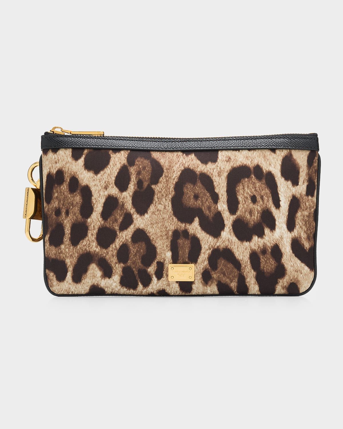 Necessaire Animal-Print Pouch Bag