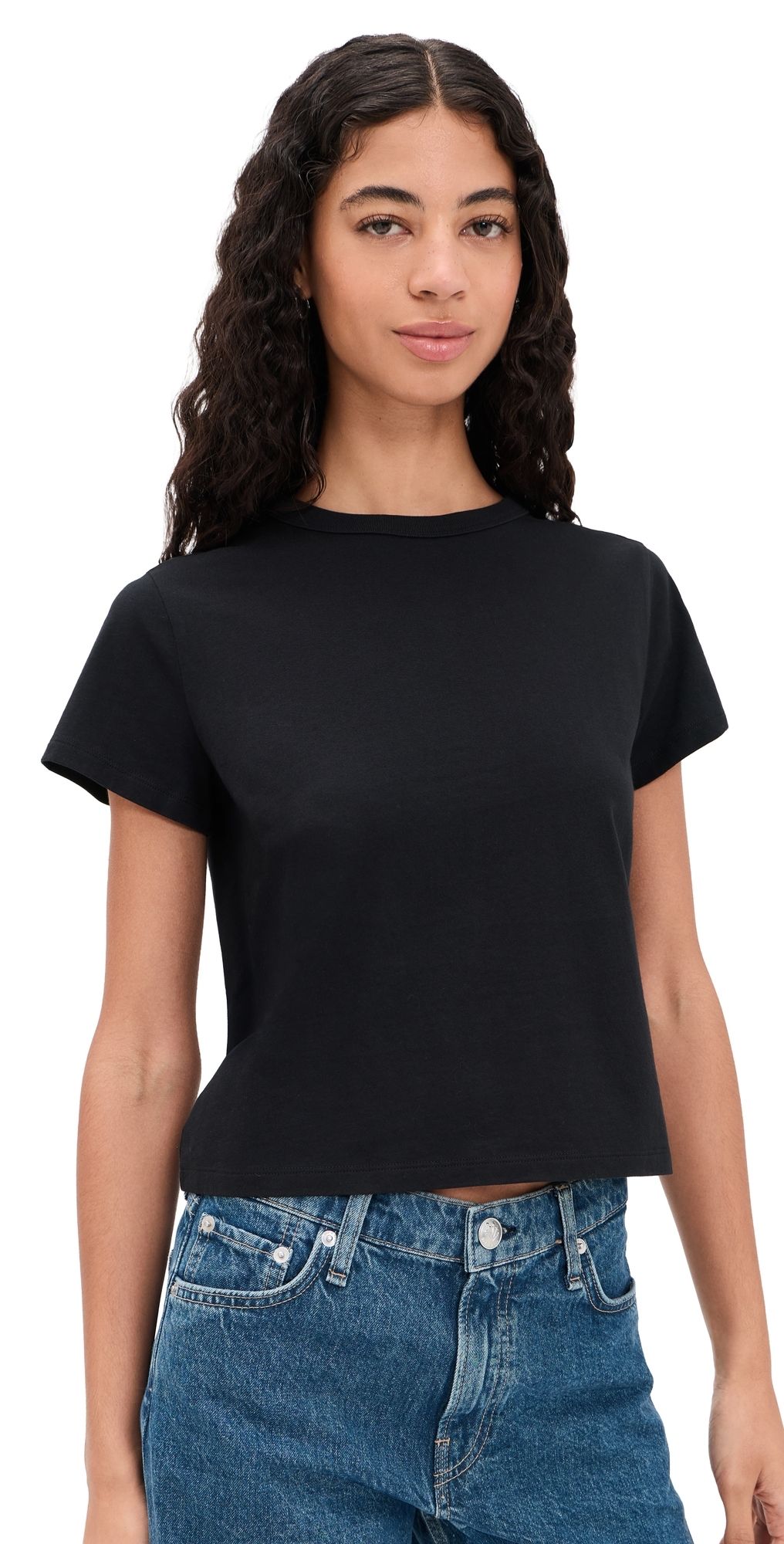 PAIGE Rhodes Tee Black L