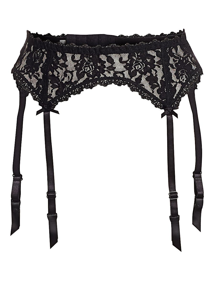 Women's Signature Lace Garter Belt - Black - Size Large