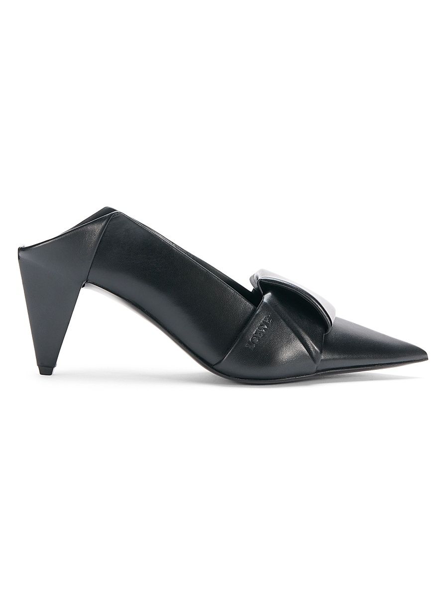 Women's Origami 70MM Leather Pumps - Black - Size 5
