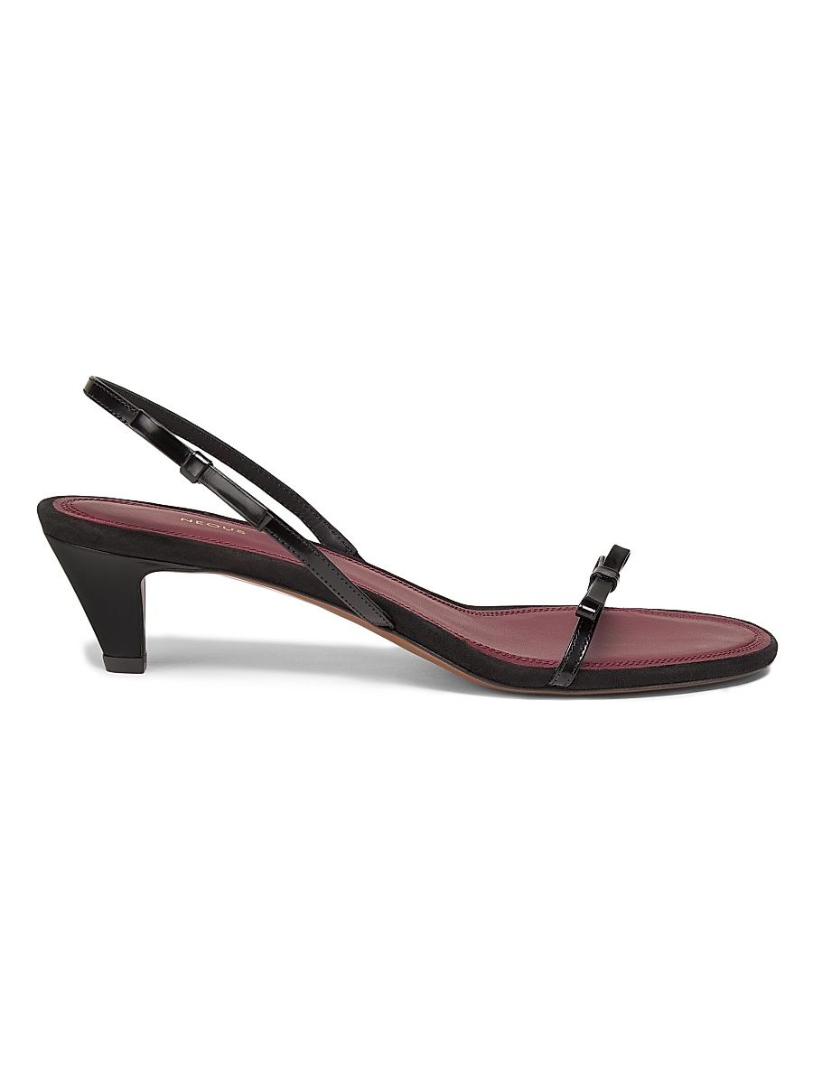 Women's Diwo 40MM Patent Leather Slingback Sandals - Black - Size 11