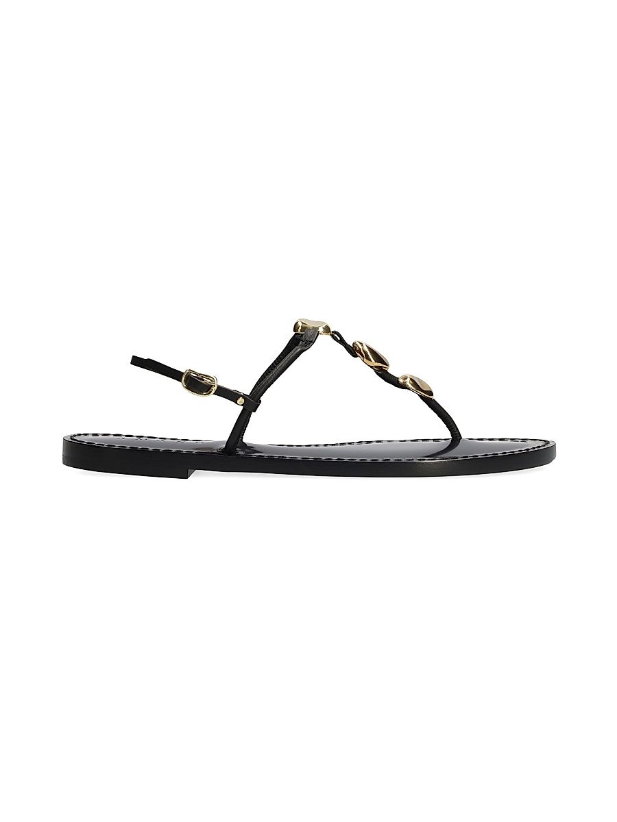 Women's The Nairobi Beaded Leather Sandals - Black - Size 11