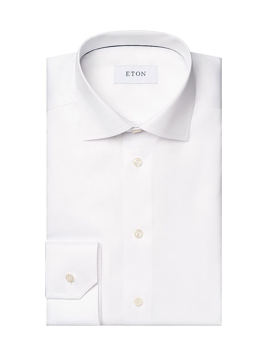 Men's Super Slim Fit Twill Shirt - White - Size 16.5