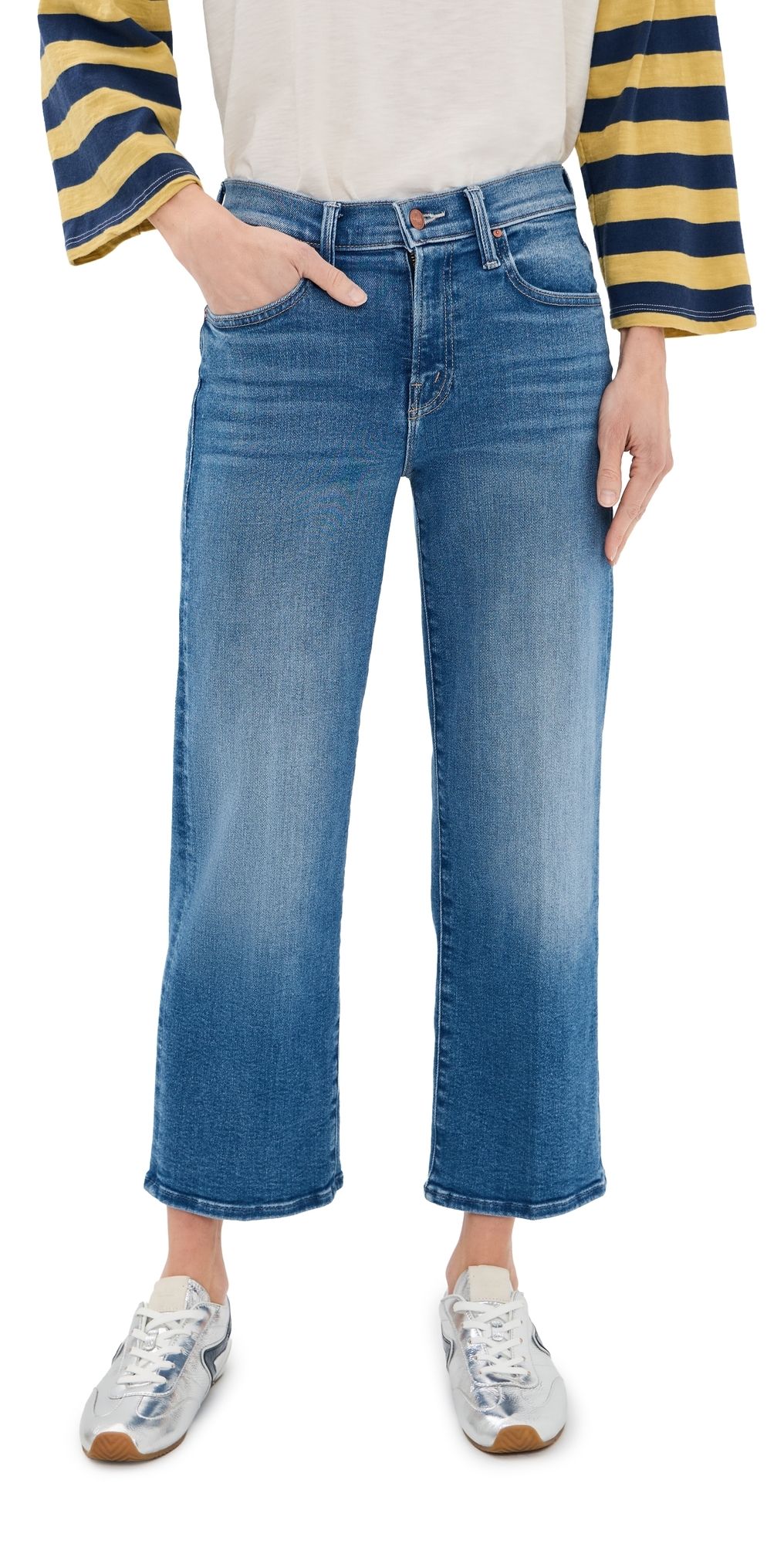 MOTHER Petite The Lil Mid Rise Rambler Zip Ankle Jeans PIECE BY PIECE 24
