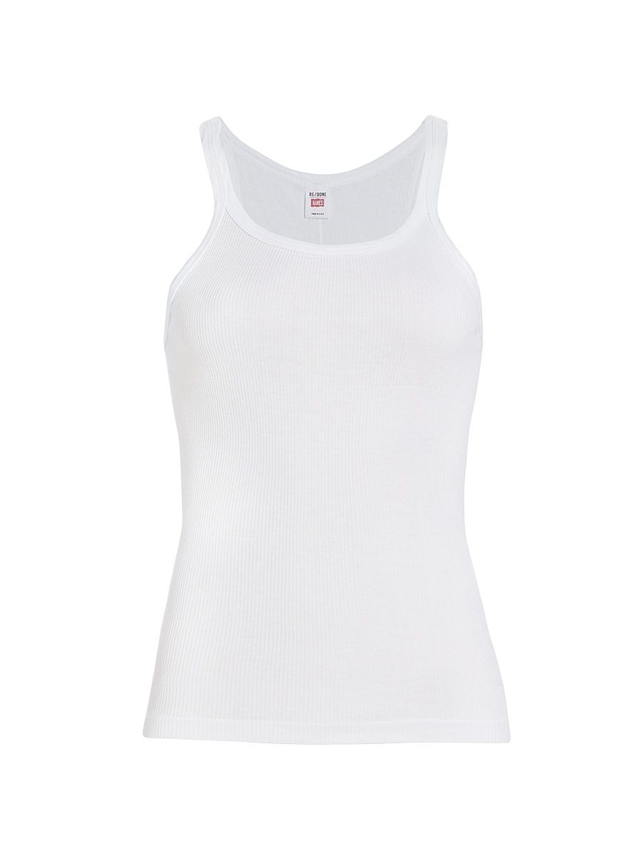 Women's The Ribbed Tank - Optic White - Size Large