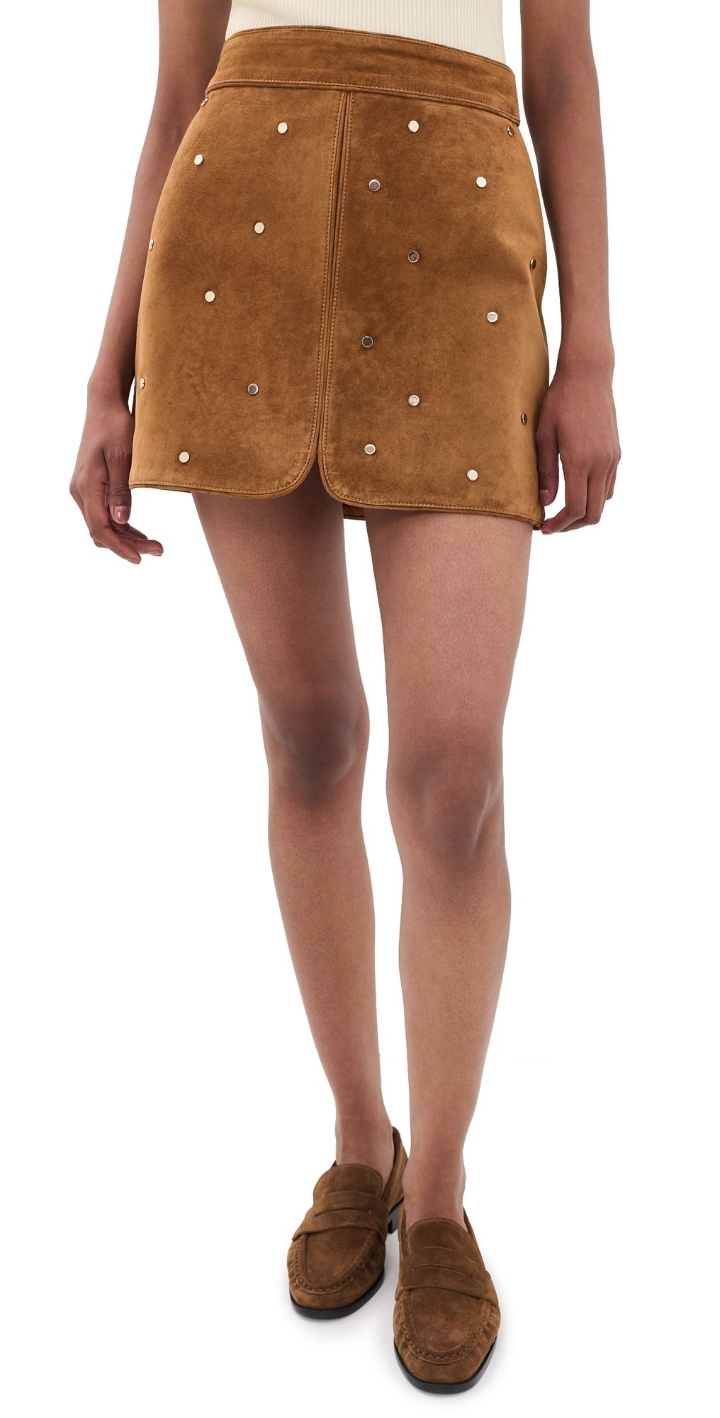 Hunter Bell Dottie Suede Skirt Saddle 2